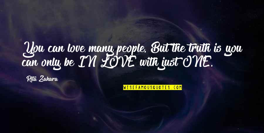Mitsuyuki Ikeda Quotes By Rita Zahara: You can love many people. But the truth