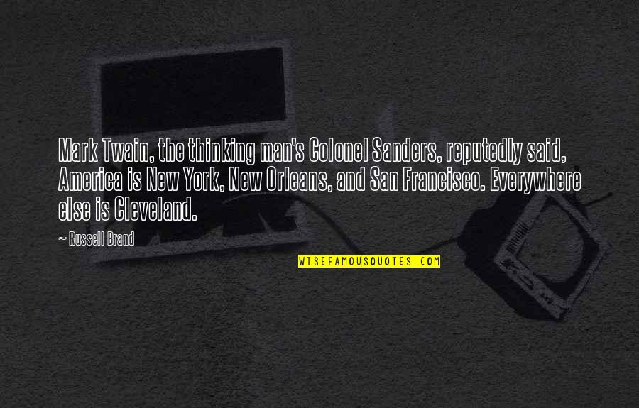 Mitt Romney 47 Quote Quotes By Russell Brand: Mark Twain, the thinking man's Colonel Sanders, reputedly Mitt Romney 47 Quote Quotes By Russell Brand: Mark Twain, the thinking man's Colonel Sanders, reputedly