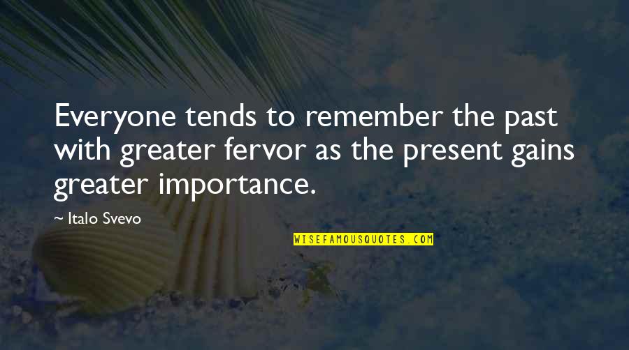 Mitunternehmer Quotes By Italo Svevo: Everyone tends to remember the past with greater