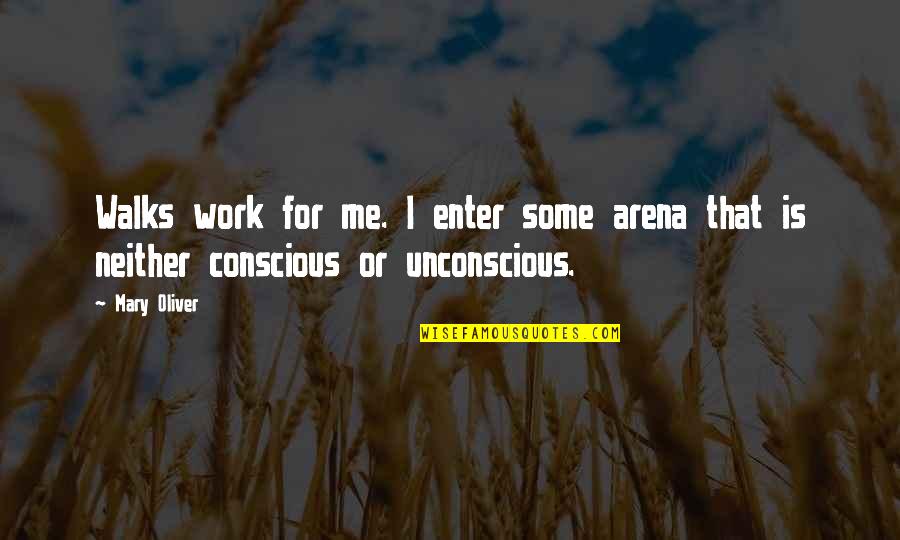 Mitya's Quotes By Mary Oliver: Walks work for me. I enter some arena