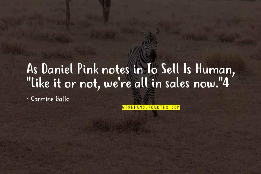 Miwam Quotes By Carmine Gallo: As Daniel Pink notes in To Sell Is