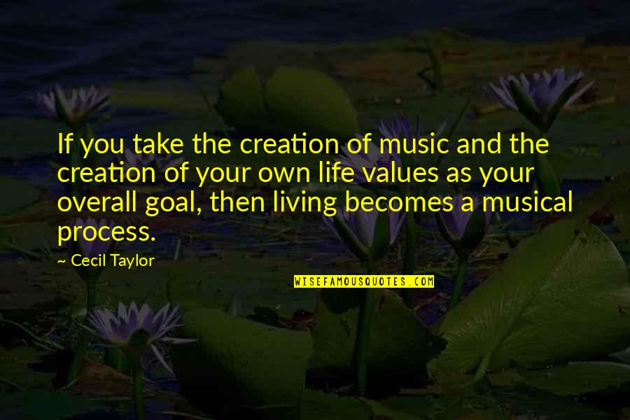 Mixed Signals Love Quotes By Cecil Taylor: If you take the creation of music and