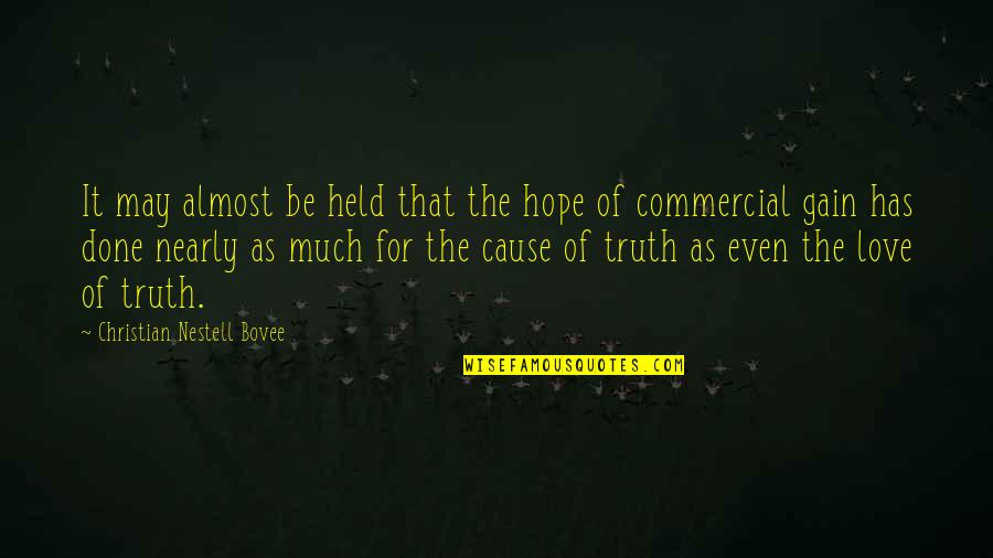 Mizanin Longfellow Quotes By Christian Nestell Bovee: It may almost be held that the hope