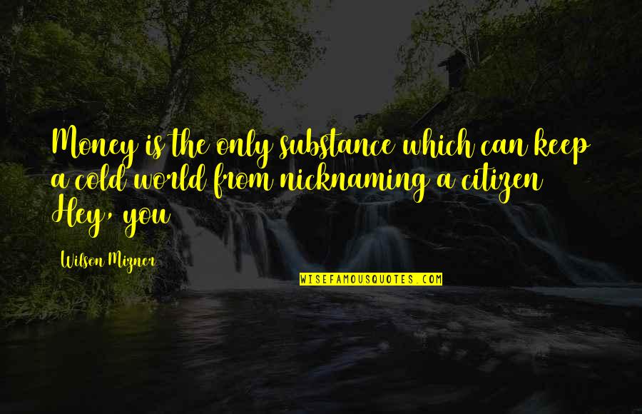 Mizner Quotes By Wilson Mizner: Money is the only substance which can keep Mizner Quotes By Wilson Mizner: Money is the only substance which can keep