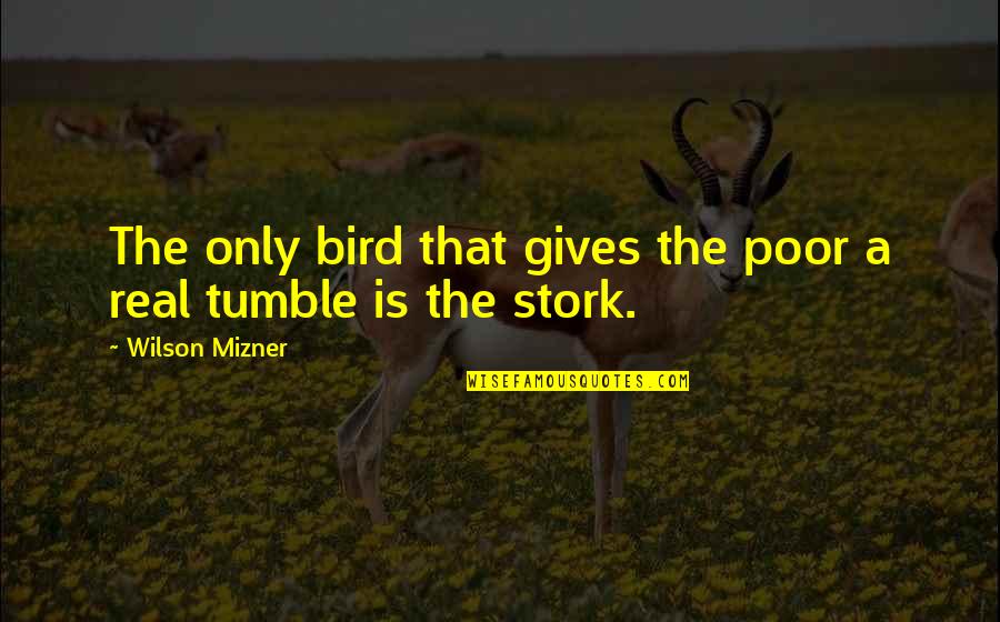 Mizner's Quotes By Wilson Mizner: The only bird that gives the poor a