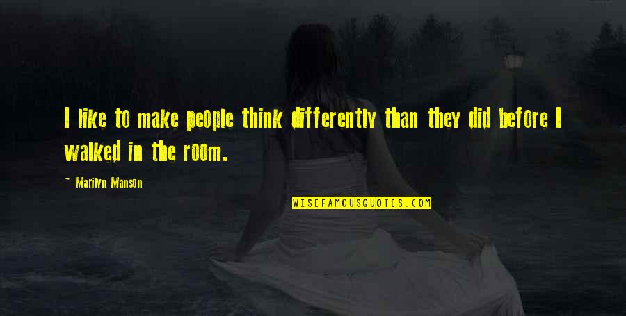 Mizrahi Designer Quotes By Marilyn Manson: I like to make people think differently than