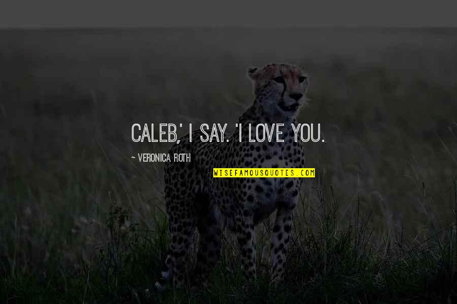 Mizuko Kameda Quotes By Veronica Roth: Caleb,' I say. 'I love you. Mizuko Kameda Quotes By Veronica Roth: Caleb,' I say. 'I love you.