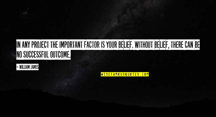 Mjesto Smilcic Quotes By William James: In any project the important factor is your Mjesto Smilcic Quotes By William James: In any project the important factor is your