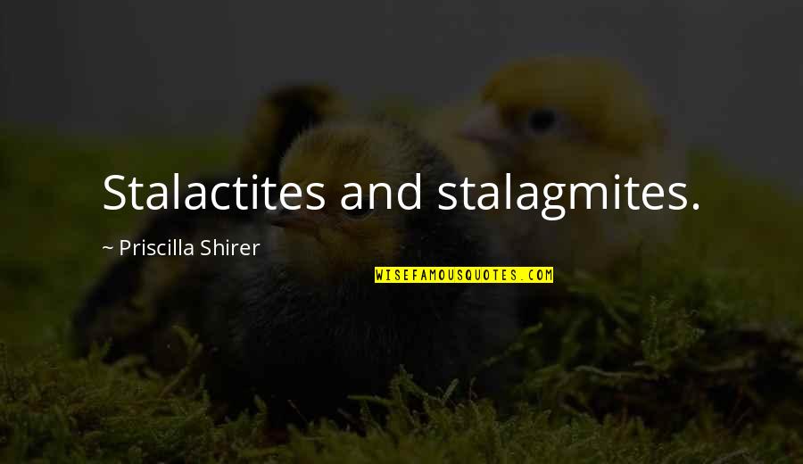 Mlynkova Panienka Quotes By Priscilla Shirer: Stalactites and stalagmites.