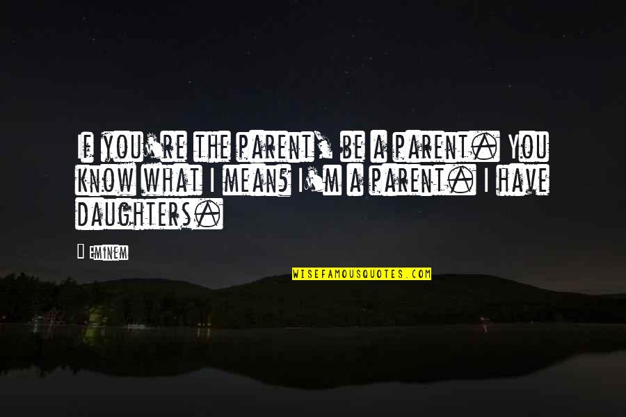 Mmlp2 Lyric Quotes By Eminem: If you're the parent, be a parent. You