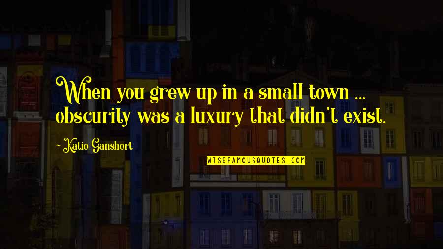 Mmmmmmmm Quotes By Katie Ganshert: When you grew up in a small town