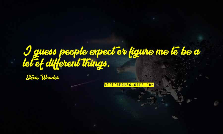 Mmust Odel Quotes By Stevie Wonder: I guess people expect or figure me to