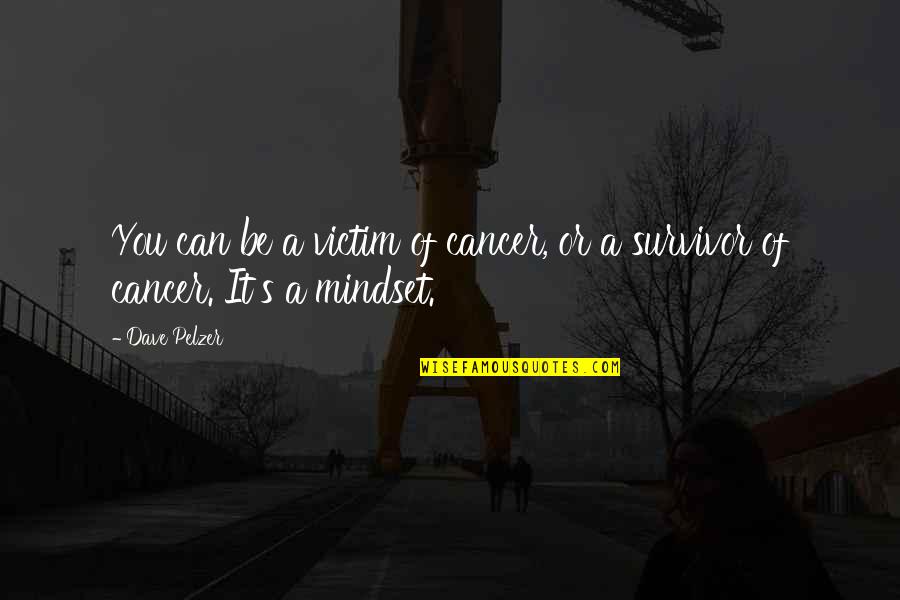 Mnst Quote Quotes By Dave Pelzer: You can be a victim of cancer, or