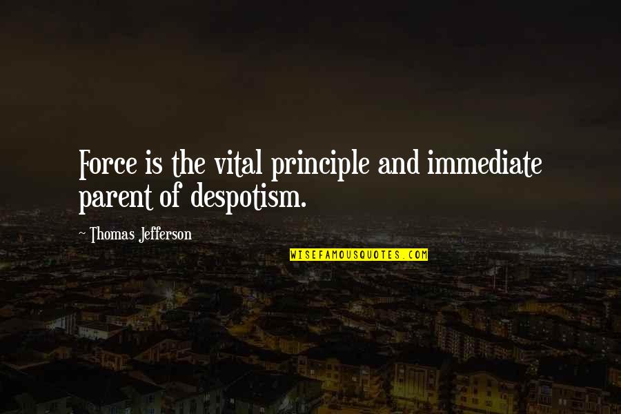Mnsure Health Insurance Quotes By Thomas Jefferson: Force is the vital principle and immediate parent