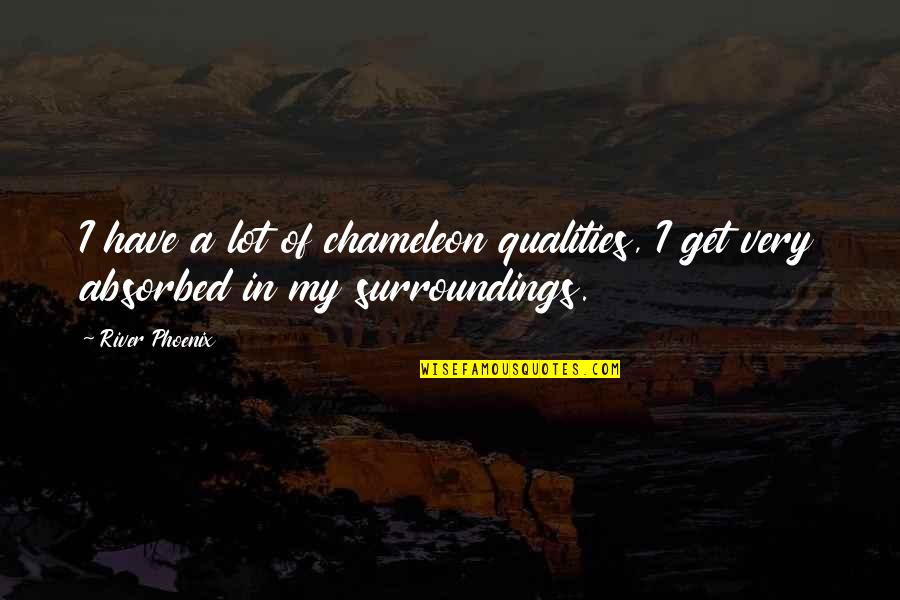 Mobbs Builders Quotes By River Phoenix: I have a lot of chameleon qualities, I