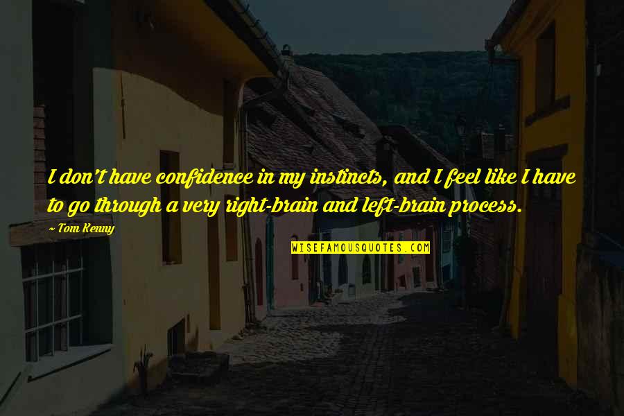 Mobbs Charlotte Quotes By Tom Kenny: I don't have confidence in my instincts, and Mobbs Charlotte Quotes By Tom Kenny: I don't have confidence in my instincts, and
