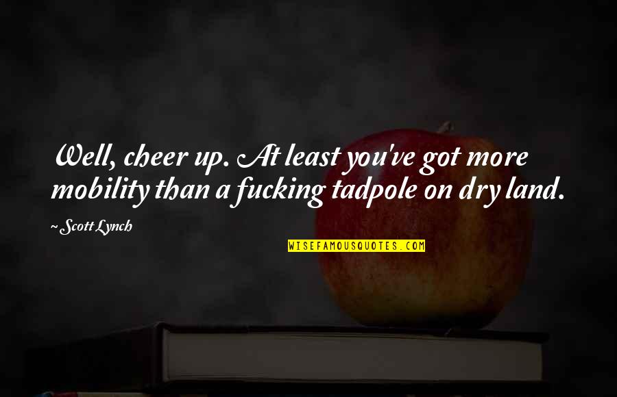 Mobility Quotes By Scott Lynch: Well, cheer up. At least you've got more