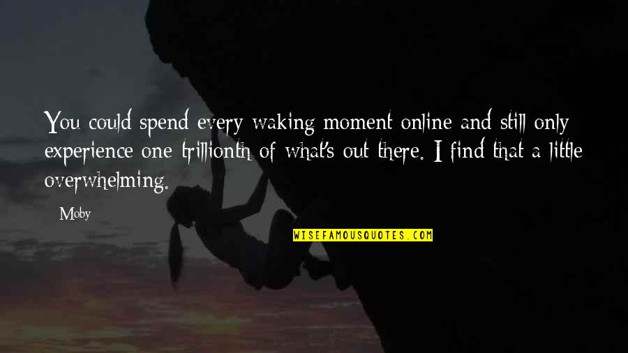 Moby's Quotes By Moby: You could spend every waking moment online and