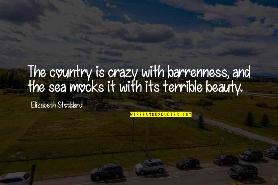 Mocks Quotes By Elizabeth Stoddard: The country is crazy with barrenness, and the