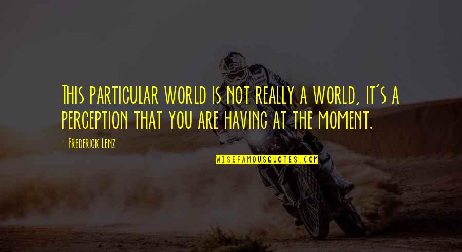Mocky Jewish Slur Quotes By Frederick Lenz: This particular world is not really a world, Mocky Jewish Slur Quotes By Frederick Lenz: This particular world is not really a world,