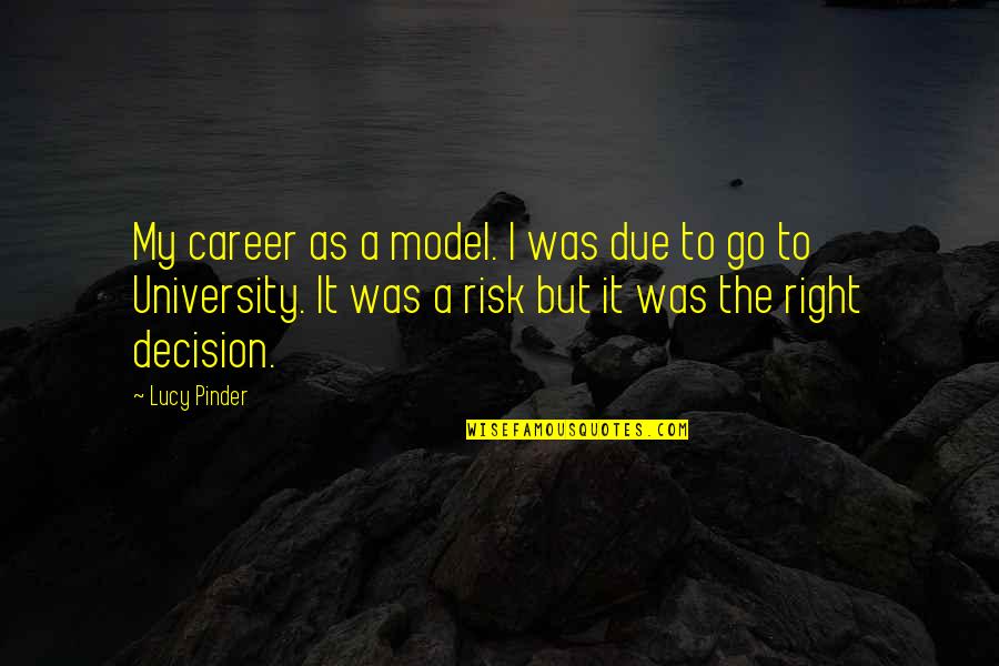 Model Risk Quotes By Lucy Pinder: My career as a model. I was due Model Risk Quotes By Lucy Pinder: My career as a model. I was due