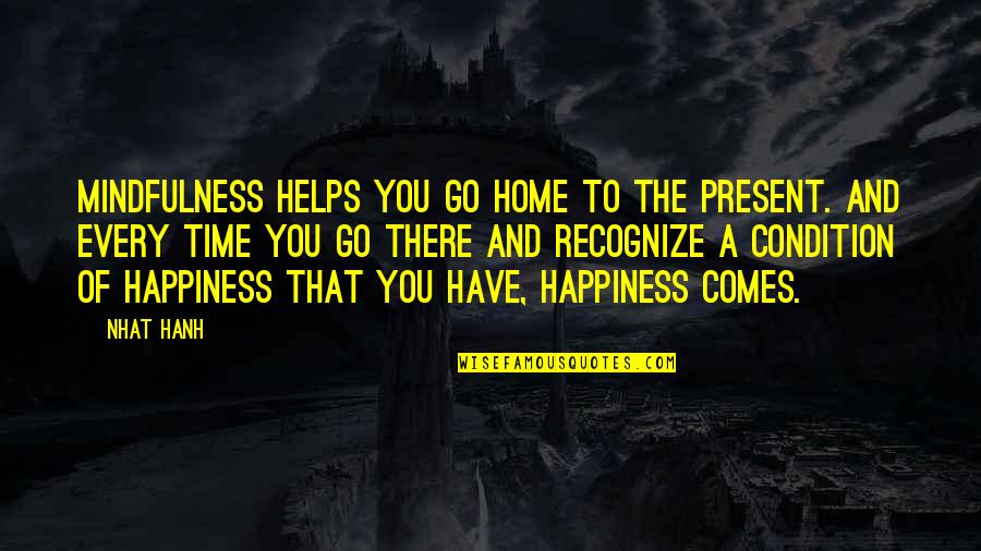 Modern Family Three Dinners Quotes By Nhat Hanh: Mindfulness helps you go home to the present.