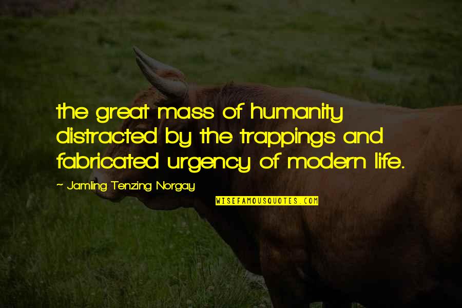 Modern Life Quotes By Jamling Tenzing Norgay: the great mass of humanity distracted by the