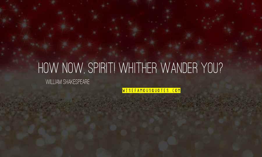 Moderne Barn Quotes By William Shakespeare: How now, spirit! Whither wander you?