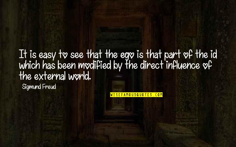 Modified Quotes By Sigmund Freud: It is easy to see that the ego