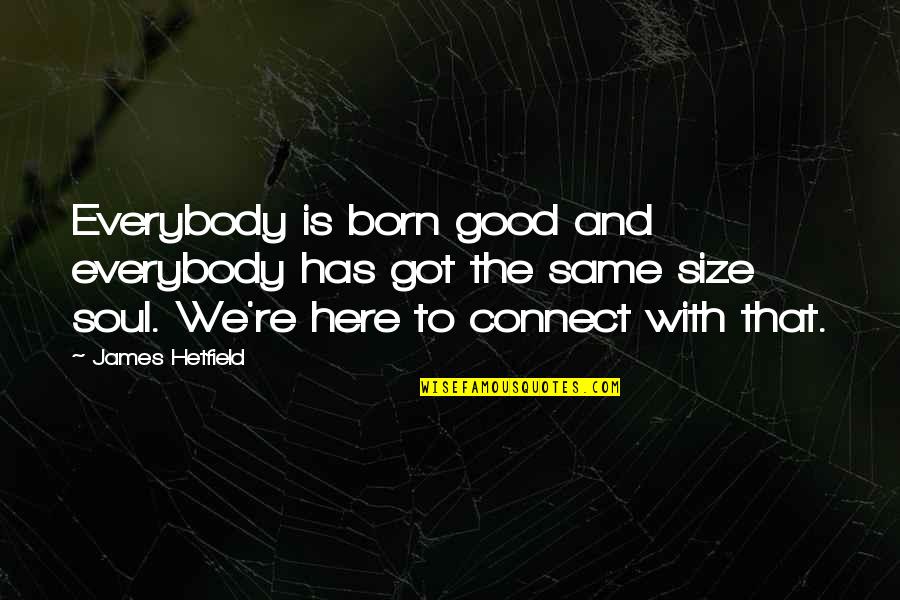 Modise Protection Quotes By James Hetfield: Everybody is born good and everybody has got Modise Protection Quotes By James Hetfield: Everybody is born good and everybody has got