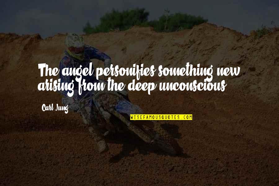 Modules Synonym Quotes By Carl Jung: The angel personifies something new arising from the