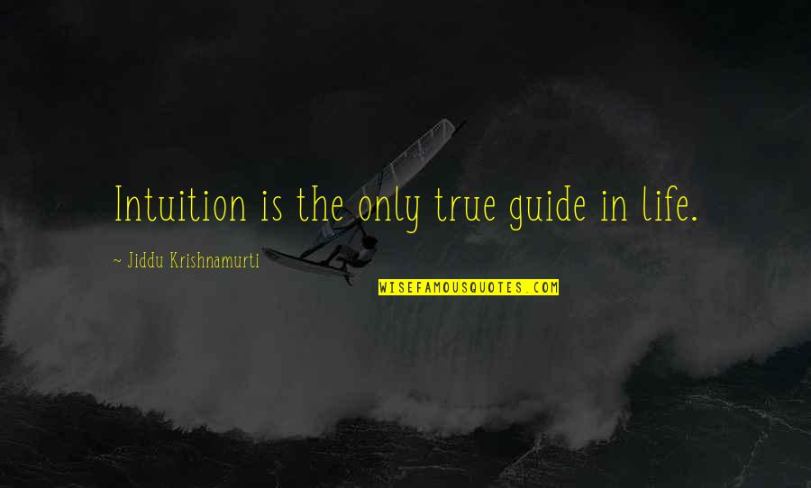 Moeder Dochter Liefde Quotes By Jiddu Krishnamurti: Intuition is the only true guide in life. Moeder Dochter Liefde Quotes By Jiddu Krishnamurti: Intuition is the only true guide in life.