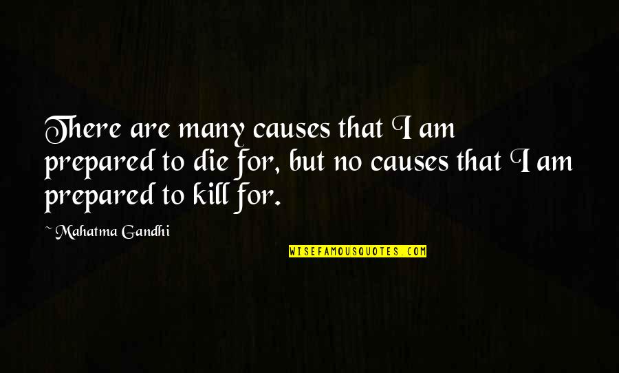 Moeite Doen Quotes By Mahatma Gandhi: There are many causes that I am prepared Moeite Doen Quotes By Mahatma Gandhi: There are many causes that I am prepared