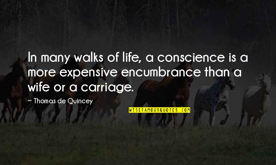 Moeno Wakamatsu Quotes By Thomas De Quincey: In many walks of life, a conscience is