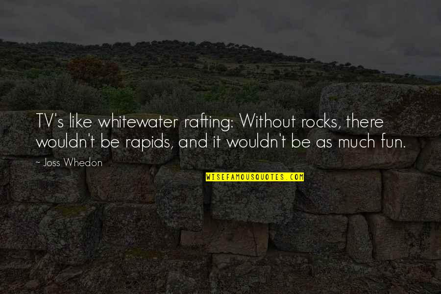 Moerent Quotes By Joss Whedon: TV's like whitewater rafting: Without rocks, there wouldn't