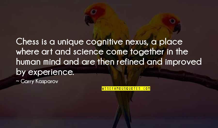 Moerschell Quotes By Garry Kasparov: Chess is a unique cognitive nexus, a place Moerschell Quotes By Garry Kasparov: Chess is a unique cognitive nexus, a place