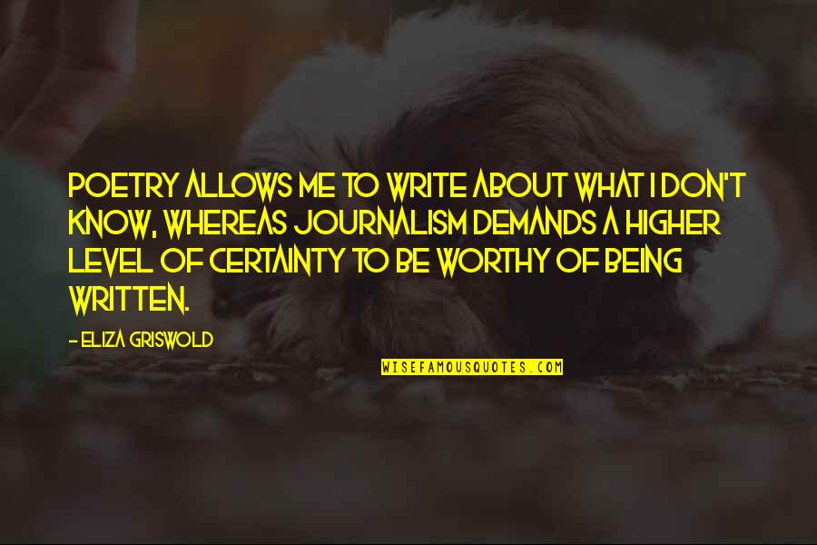 Moggis Quotes By Eliza Griswold: Poetry allows me to write about what I Moggis Quotes By Eliza Griswold: Poetry allows me to write about what I