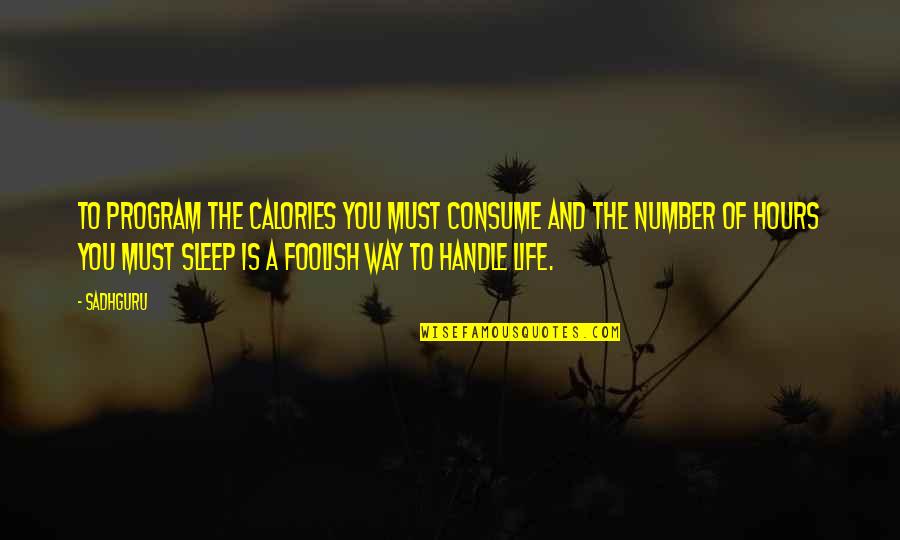 Mogosanu Quotes By Sadhguru: To program the calories you must consume and Mogosanu Quotes By Sadhguru: To program the calories you must consume and