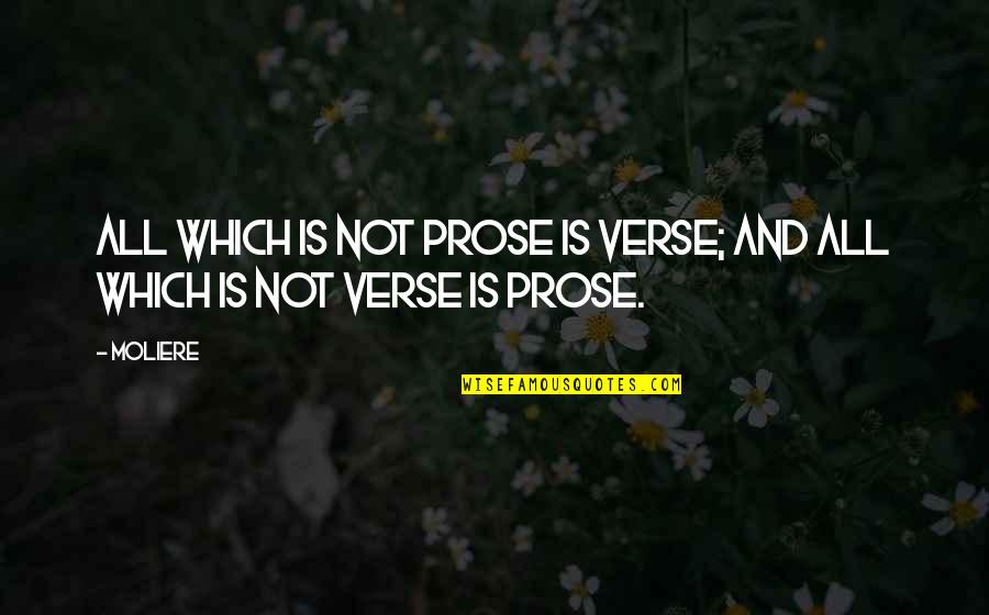 Mohammedi Center Quotes By Moliere: All which is not prose is verse; and