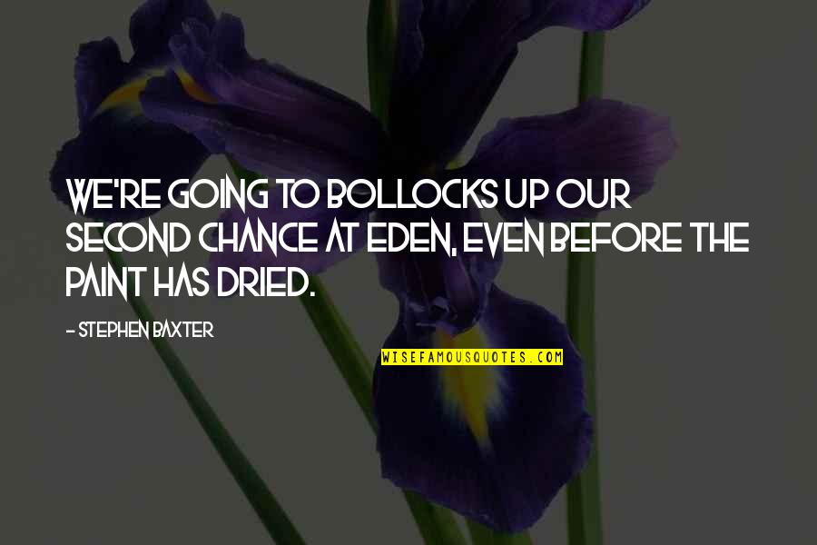 Mohanty Md Quotes By Stephen Baxter: We're going to bollocks up our second chance Mohanty Md Quotes By Stephen Baxter: We're going to bollocks up our second chance