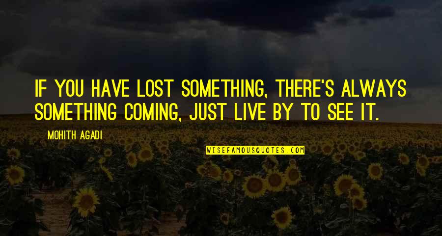 Mohith Quotes By Mohith Agadi: If you have Lost something, there's always something