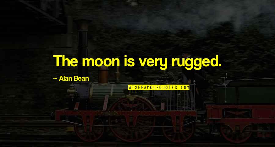 Moiling Quotes By Alan Bean: The moon is very rugged.