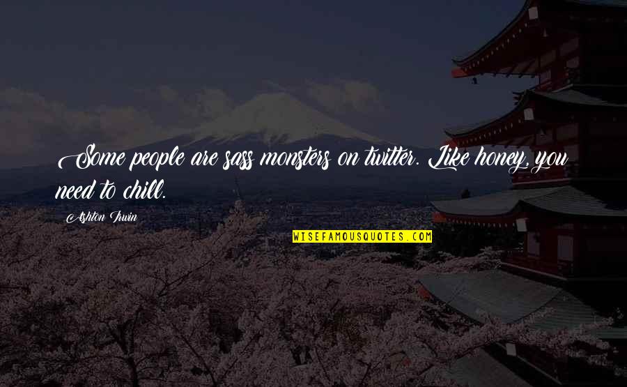 Moisei Vainberg Quotes By Ashton Irwin: Some people are sass monsters on twitter. Like