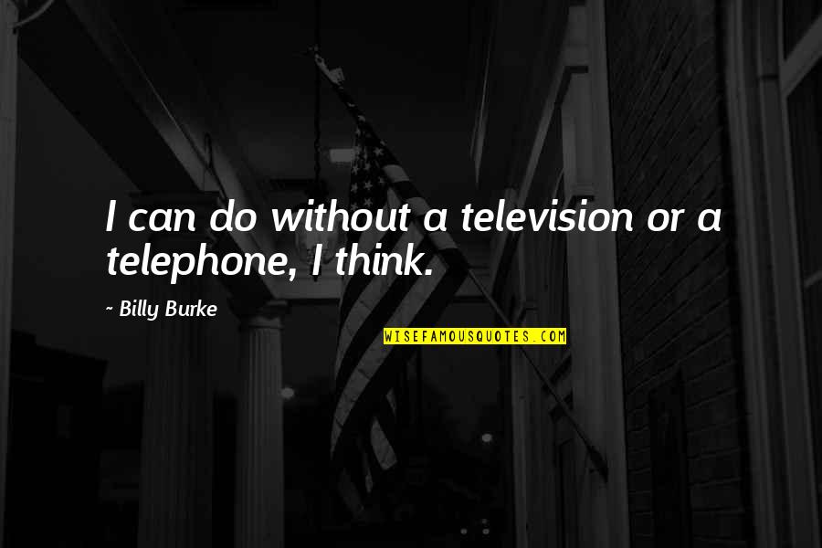 Mojih Pedeset Quotes By Billy Burke: I can do without a television or a Mojih Pedeset Quotes By Billy Burke: I can do without a television or a