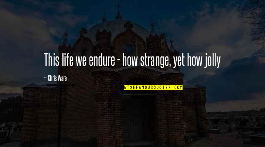 Molana Modudi Quotes By Chris Ware: This life we endure - how strange, yet Molana Modudi Quotes By Chris Ware: This life we endure - how strange, yet