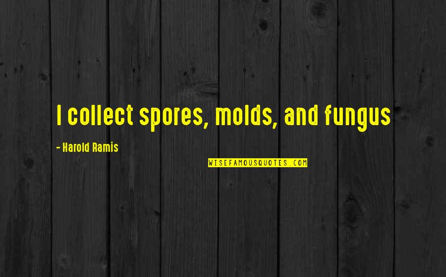 Molds Quotes By Harold Ramis: I collect spores, molds, and fungus Molds Quotes By Harold Ramis: I collect spores, molds, and fungus
