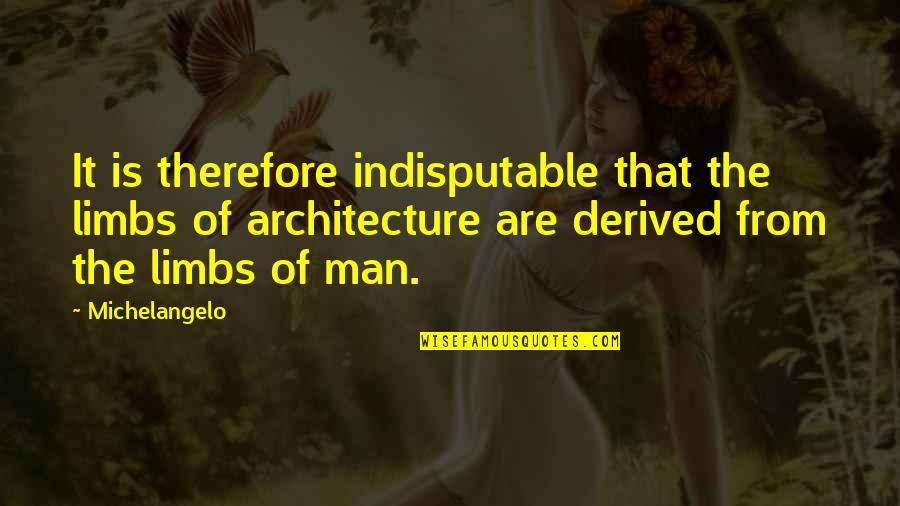 Molfino Uh Quotes By Michelangelo: It is therefore indisputable that the limbs of