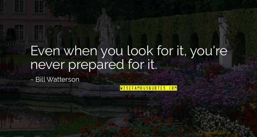 Molleur Construction Quotes By Bill Watterson: Even when you look for it, you're never Molleur Construction Quotes By Bill Watterson: Even when you look for it, you're never