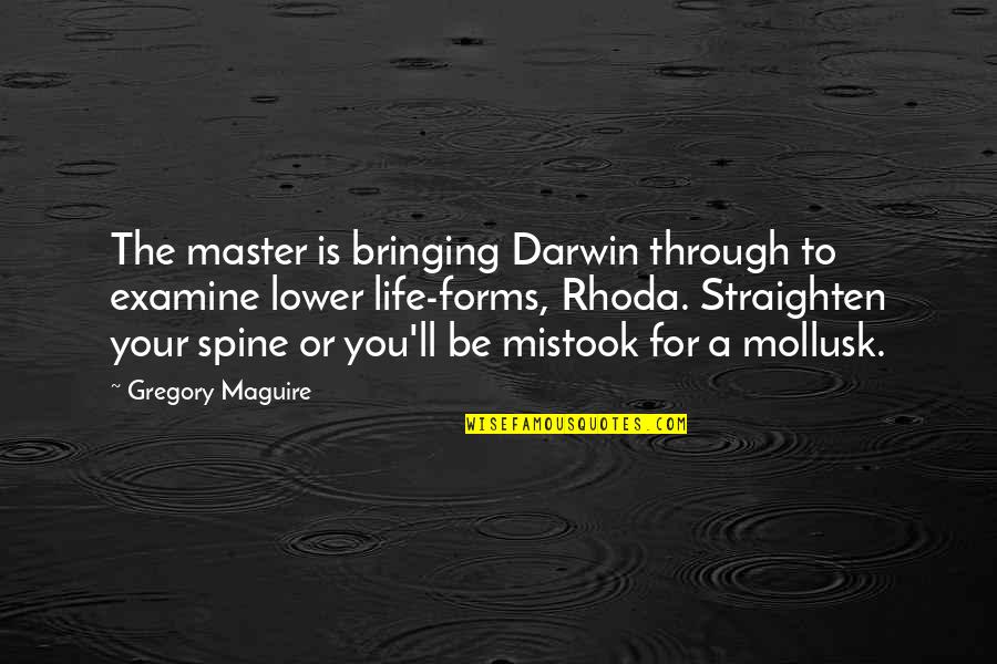 Mollusk Quotes By Gregory Maguire: The master is bringing Darwin through to examine