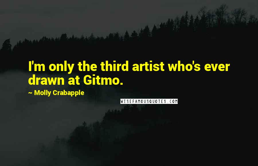 Molly Crabapple quotes: I'm only the third artist who's ever drawn at Gitmo.